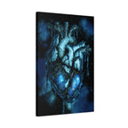 Galaxy Heart Canvas Wall Art - Cosmic Anatomical Space Love Decor