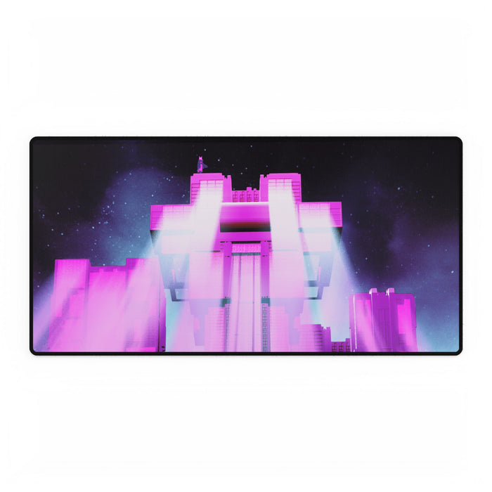 The City of Lights Neon Night Urban Skyline Gaming Mousepad