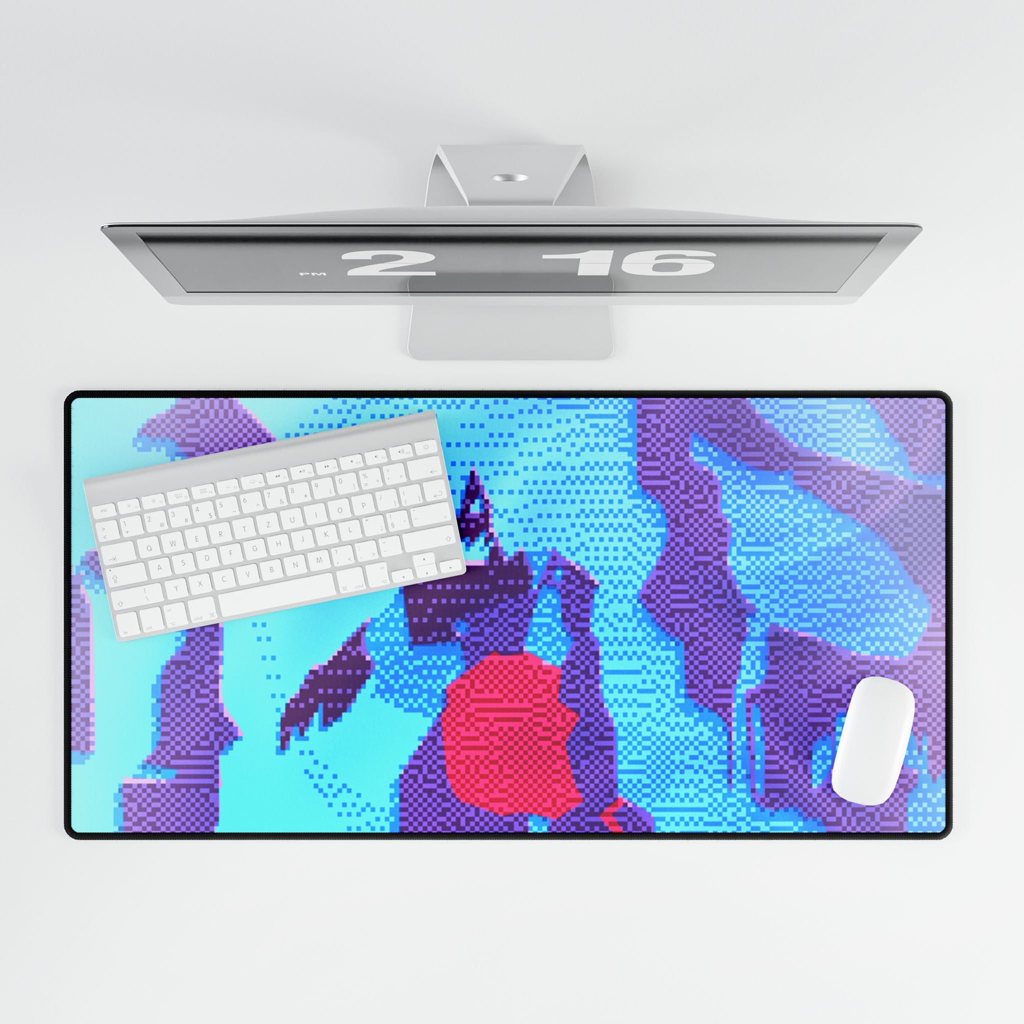 Retro Ice Cave Desk Mat - Glacial Frozen World Mouse Pad