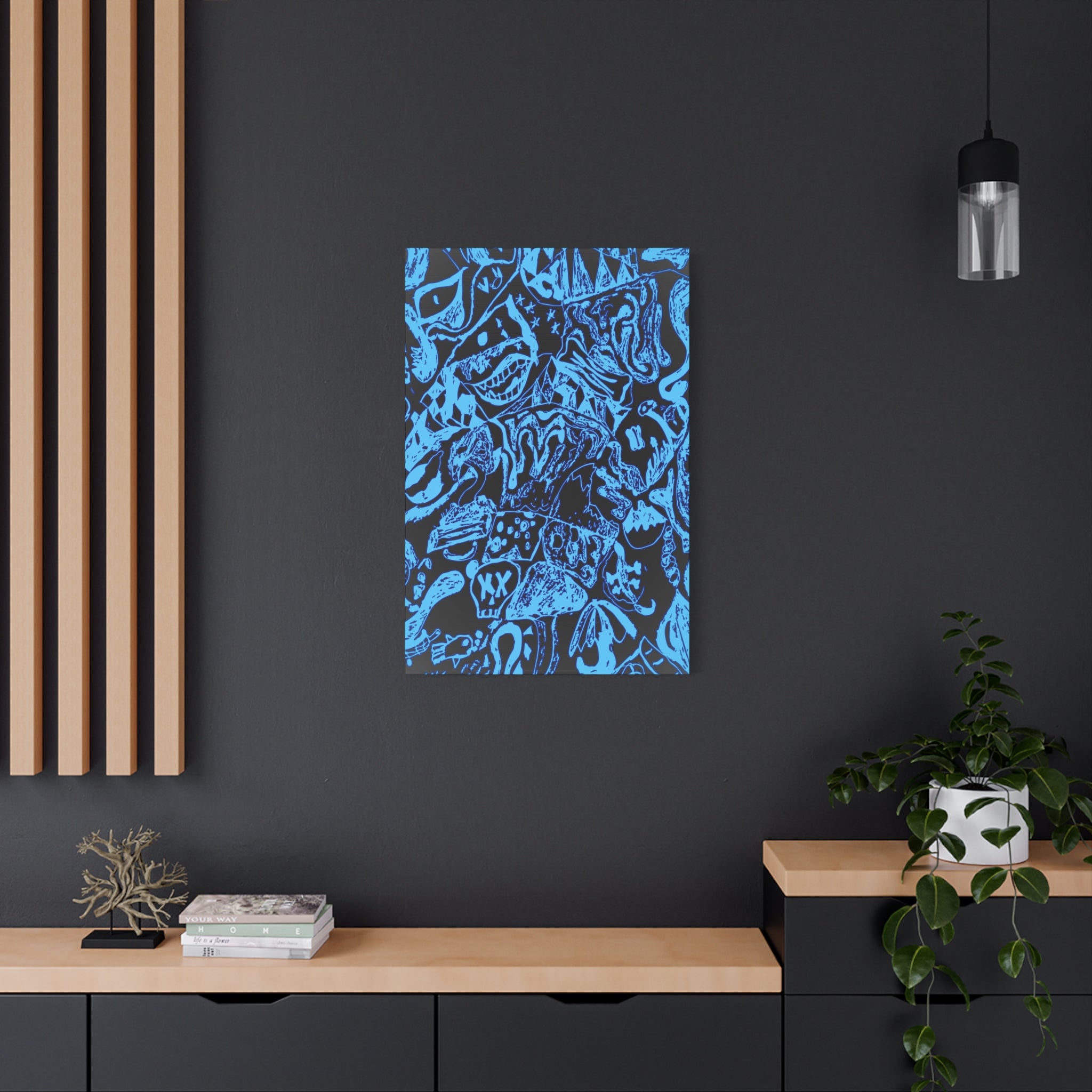 Doodles of a Lost Mind Canvas Art - Psychedelic Abstract Mindscape
