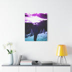 Winter Aurora Light Snowy Forest Canvas Art | Northern Lights Arctic Landscape Wall Decor