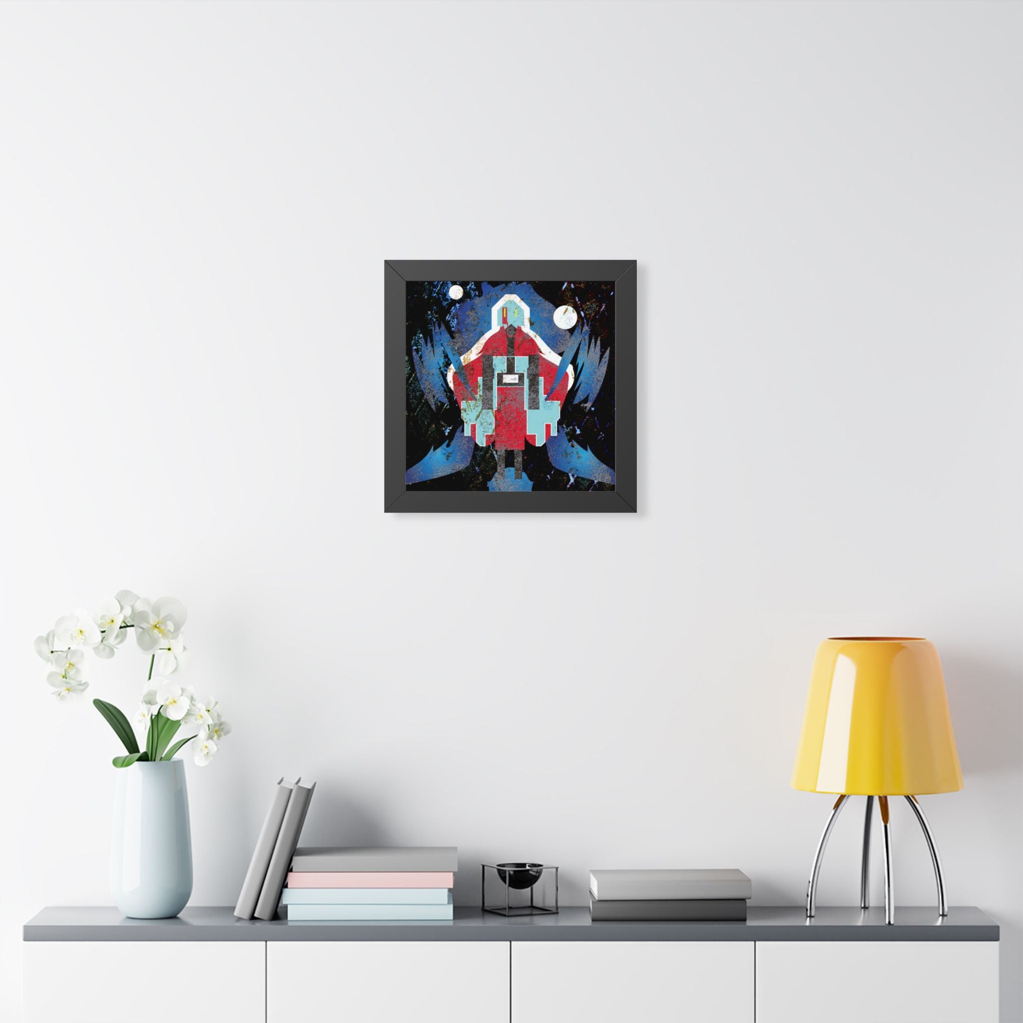 Vibrant Framed Vertical Poster - Unique Geometric Art for Home Decor - Perfect Gift for Art Lovers