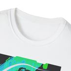 Grunge Paint Blast Astronaut Graphic Tee - Splatter Space Shirt