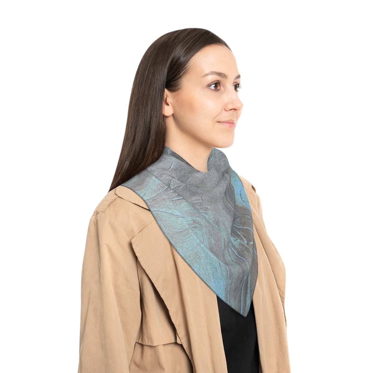 From The Ashes Scarf - Black White Abstract Art Shawl