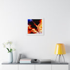 Solar Blast Framed Poster - Cosmic Nebula Space Wall Art