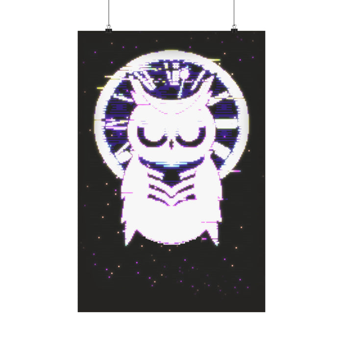Owl of Time Poster - Surreal Clock Owl Art Print