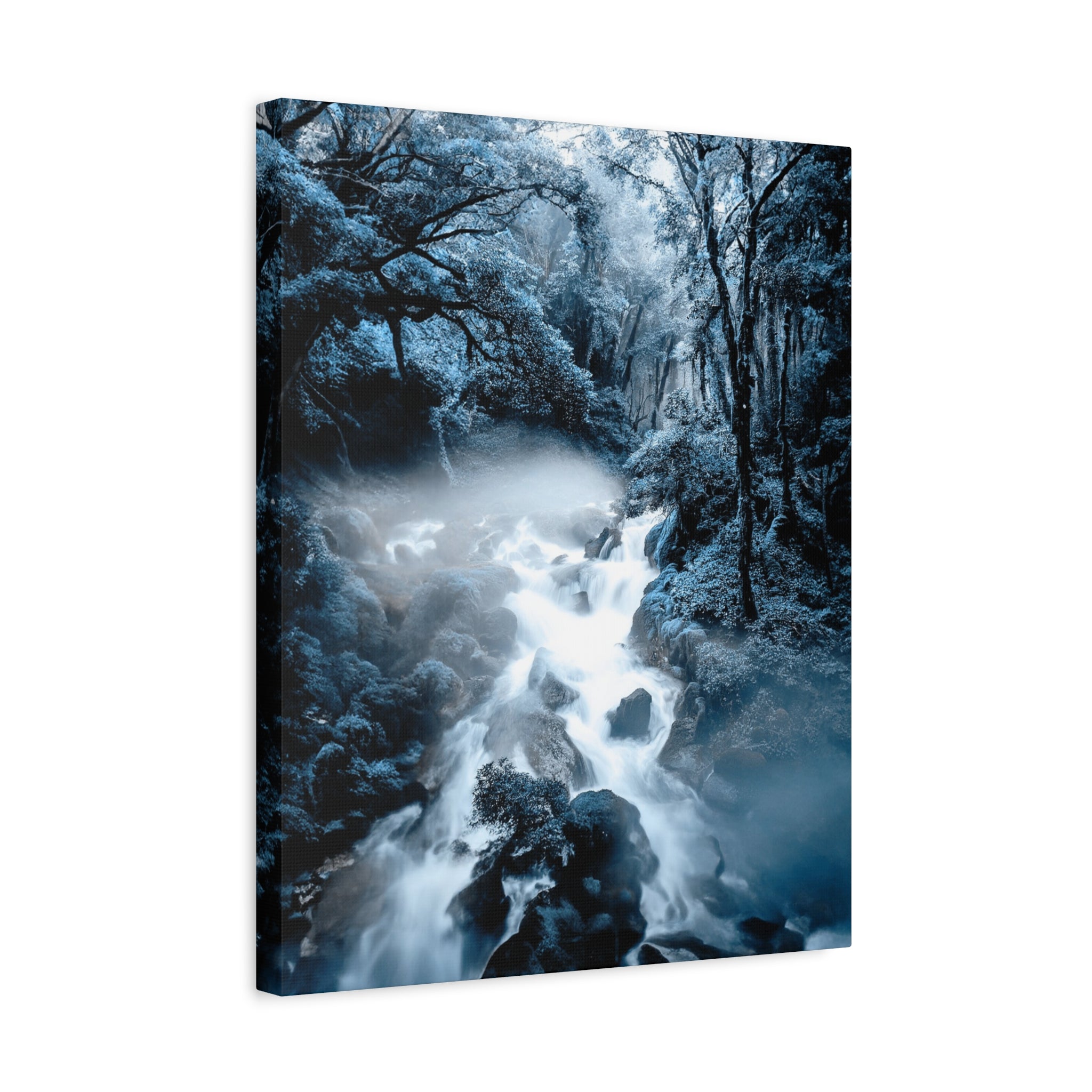 Frozen Forest Canvas Wall Art - Winter Wonderland Nature Decor