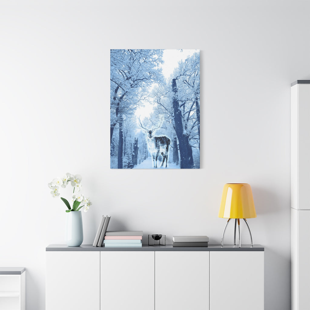 Cosmic Deer Canvas Wall Art - Celestial Animal Decor