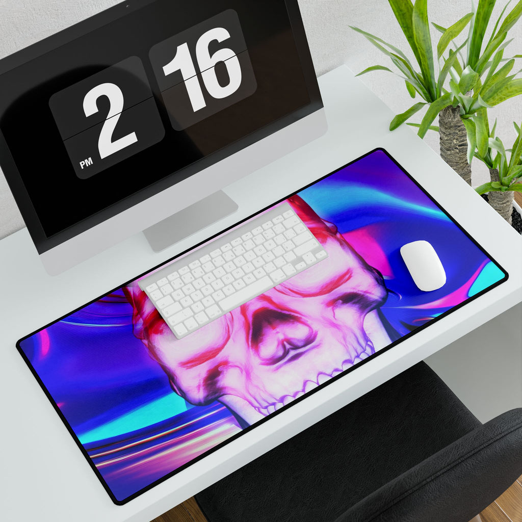 Free Your Mind Mouse Pad - Psychedelic Skull Desk Mat
