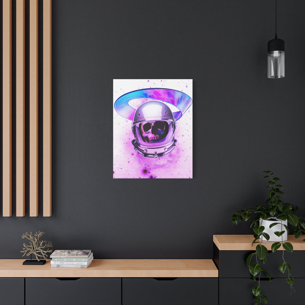 Astronaut Skeleton Skull Canvas Wall Art - Dark Space Skull Decor