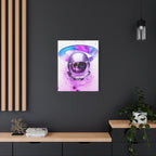 Astronaut Skeleton Skull Canvas Wall Art - Dark Space Skull Decor