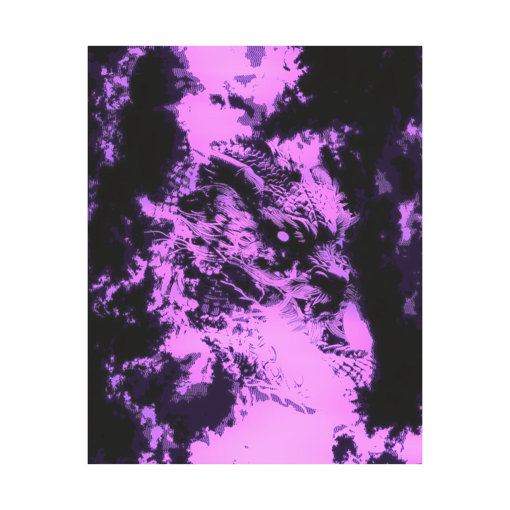 Midnight Psychic Dragon Poster - Dark Fantasy Dragon Art Print