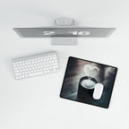 Coffee Love Latte Heart Desk Mat - Cafe Aesthetic Mouse Pad