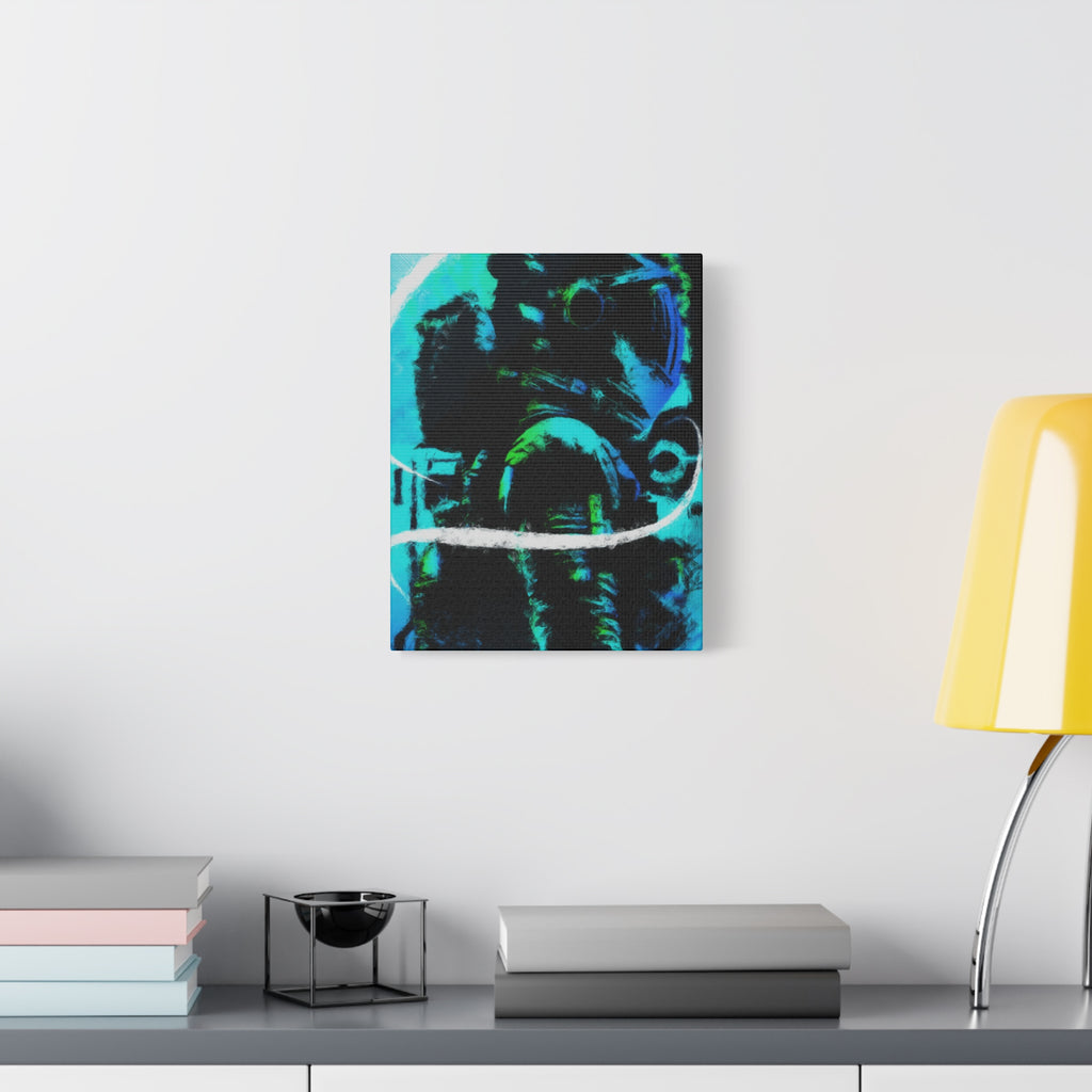 Grunge Space Man Canvas Art - Urban Graffiti Astronaut Decor
