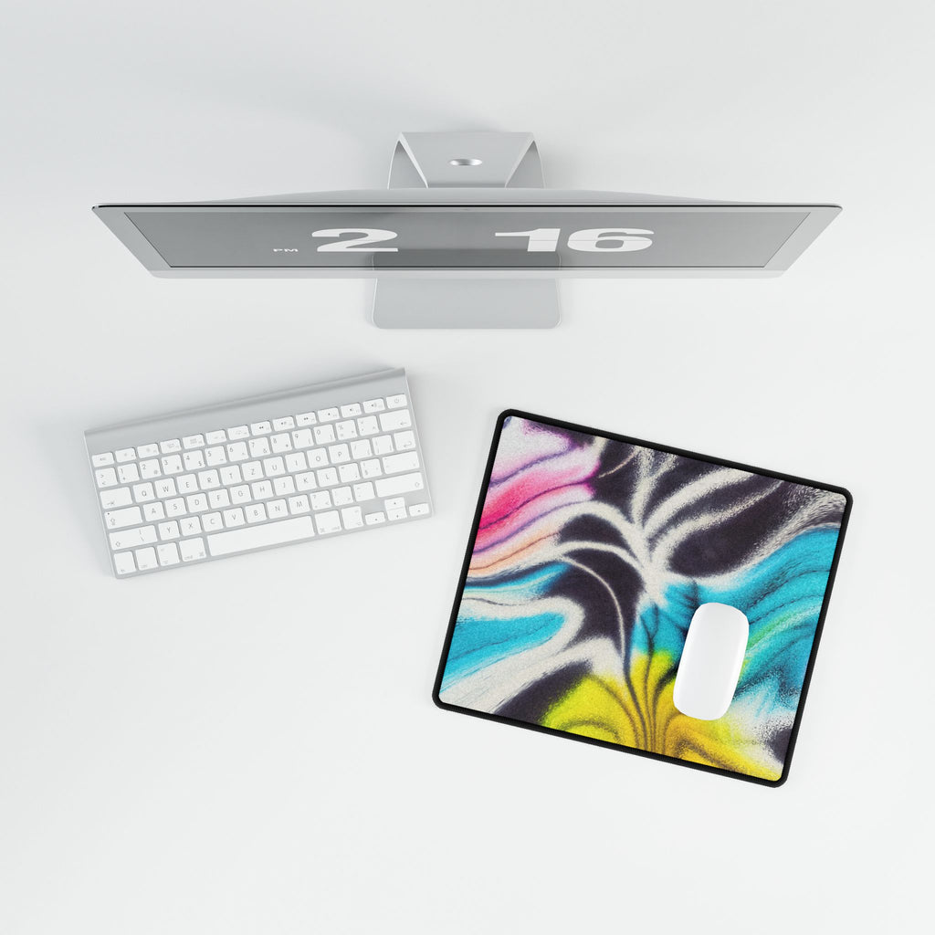 TieDye Night Desk Mat - Psychedelic Tie-Dye Pattern Mouse Pad