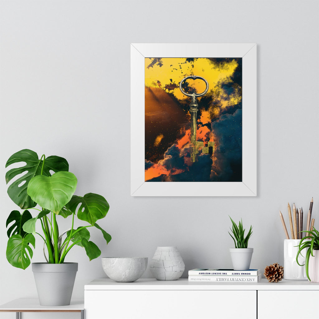 Key To The Kingdom Framed Poster - Fantasy Mysterious Wall Art