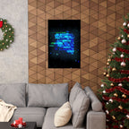 Vibrant Data Cube Matte Vertical Poster - Stunning Digital Art for Home Decor