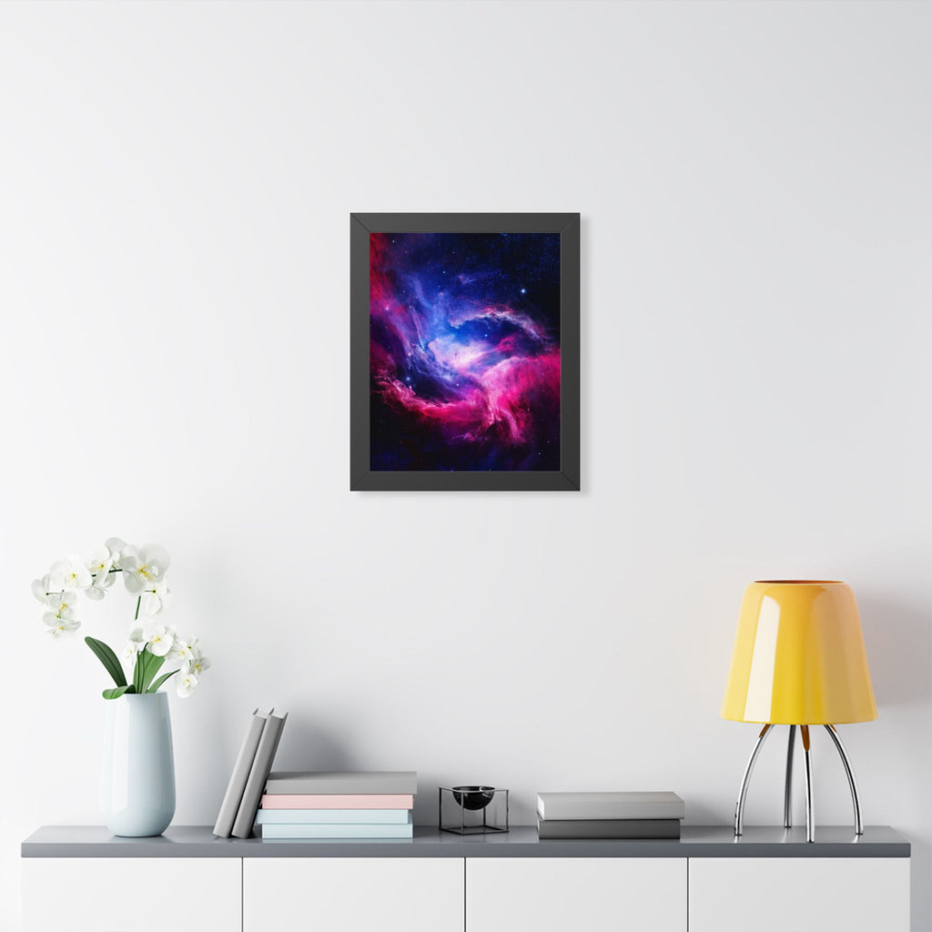 Light Nebula Framed Poster - Cosmic Cloud Space Wall Art