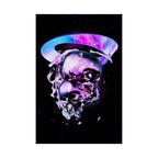 Melted Skeleton Skulls Poster Print - Gothic Cosmic Skull Art