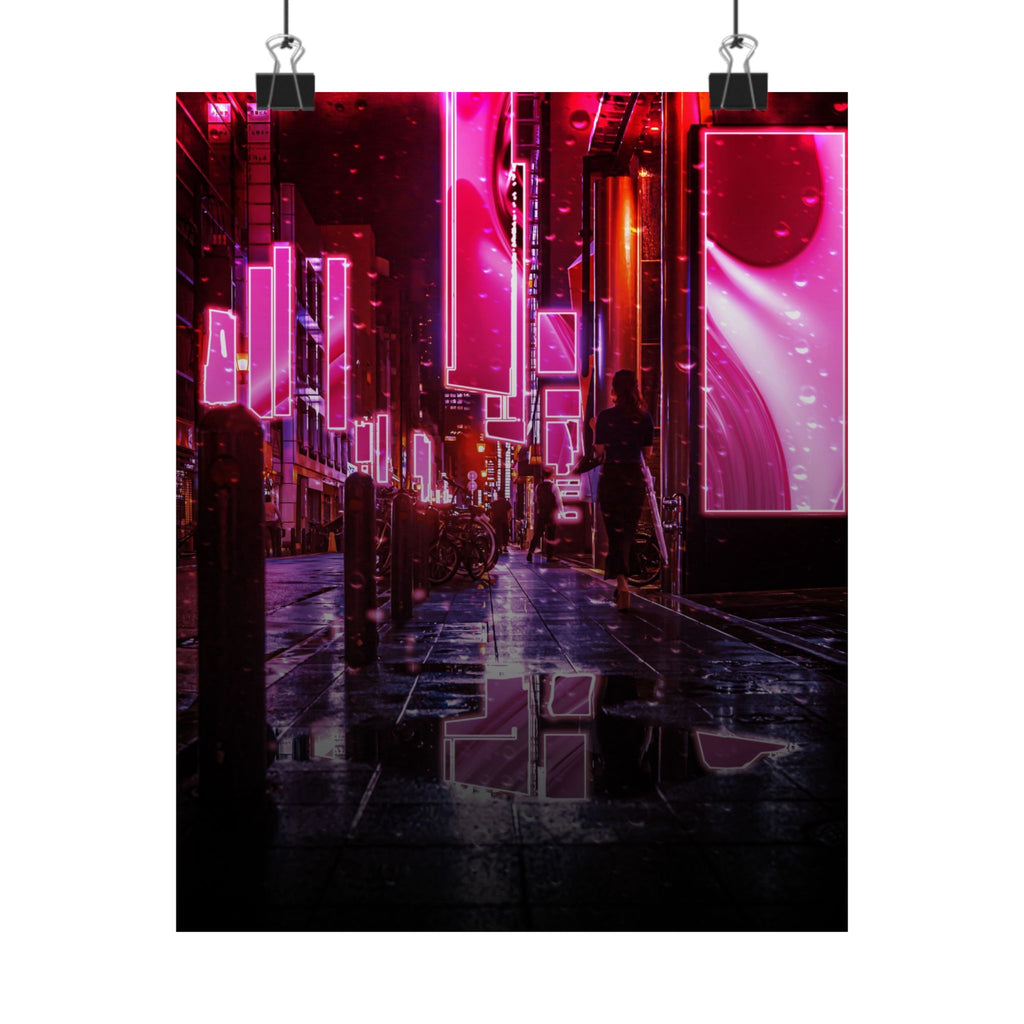 Japanese City Punk FX.3 Poster - Neon Tokyo Night Art Print