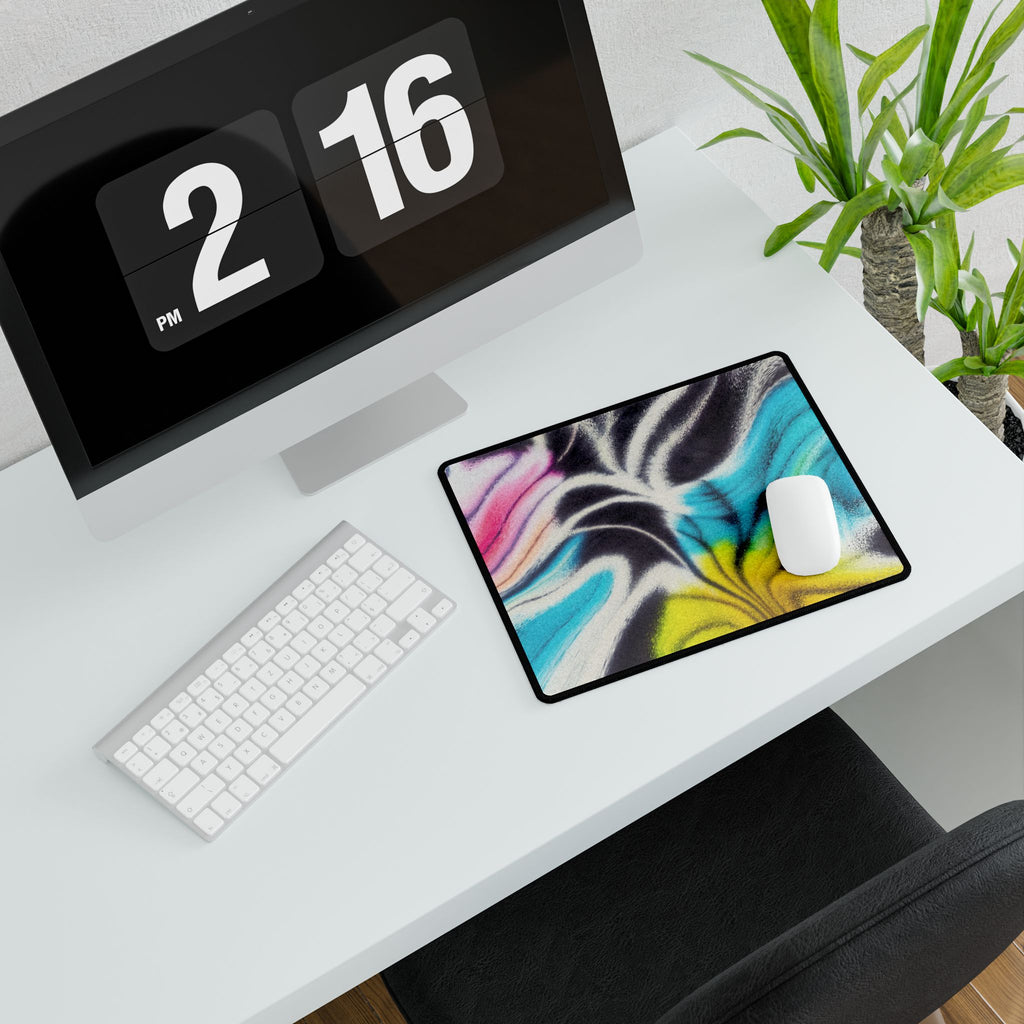 TieDye Night Desk Mat - Psychedelic Tie-Dye Pattern Mouse Pad
