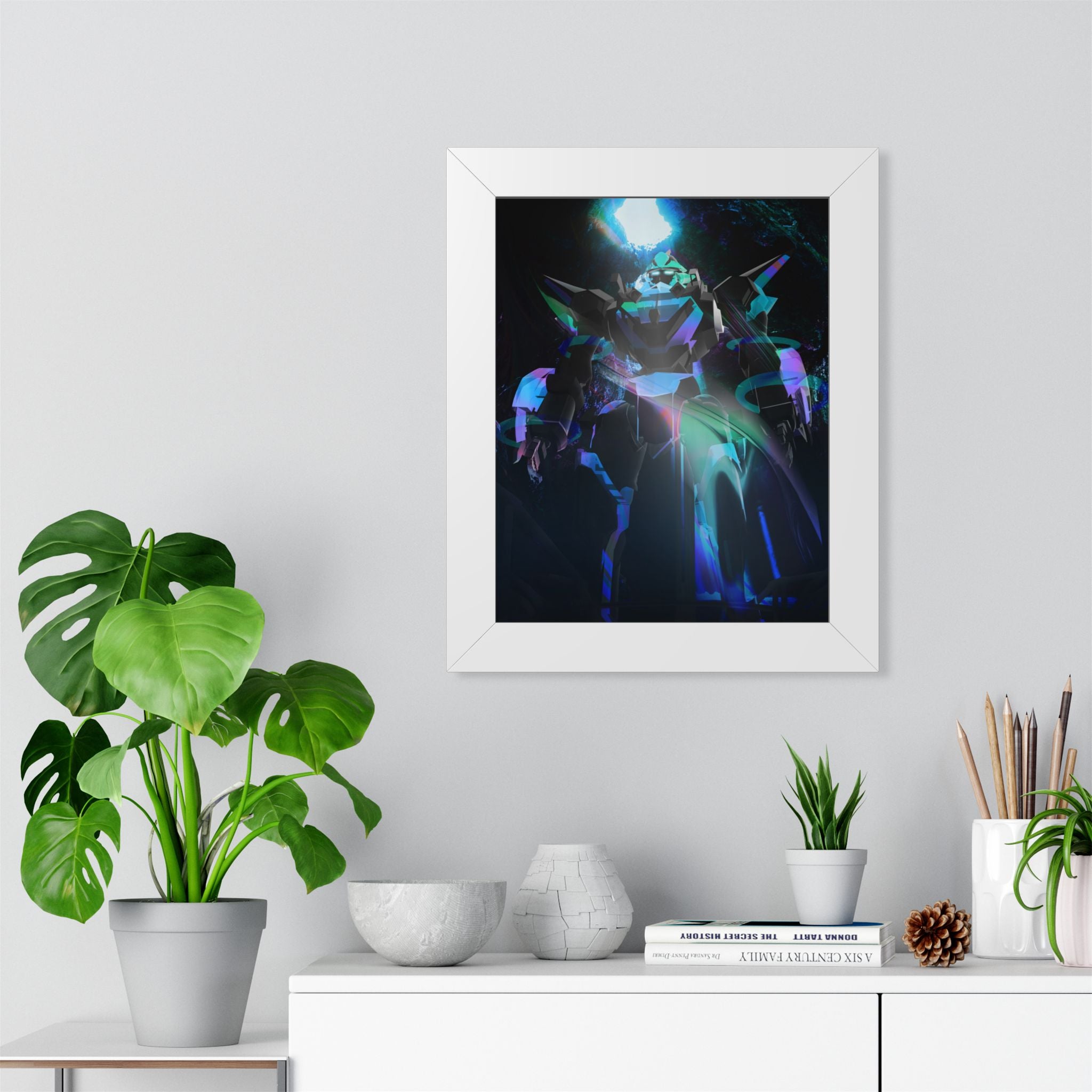 Top Secret Mech Framed Vertical Poster | Premium Matte Wall Art for Sci-Fi Fans | Unique Modern Decor