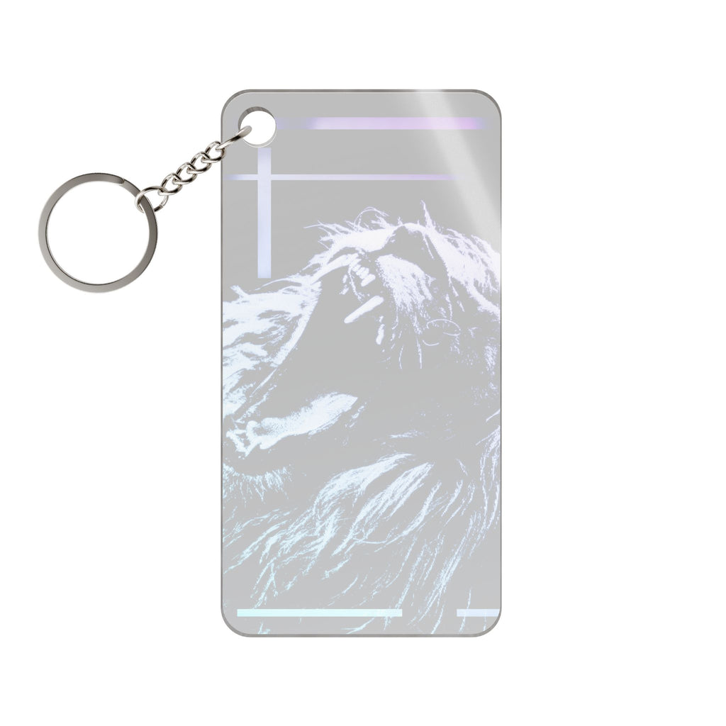 CRT Lion Retro Wave Keychain - Synthwave Acrylic Charm