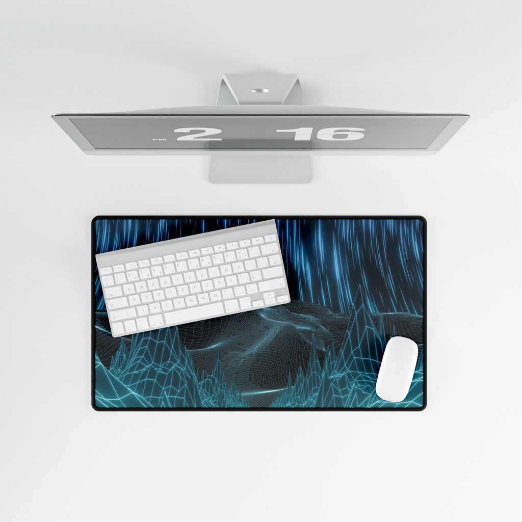 Cyber Wave Escape Synthwave Gaming Desk Mat