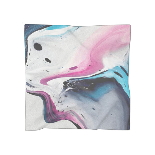 Liquid Dream Scarf - Swirling Mix Pink Blue Shawl