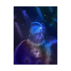 Figure in Space Poster - Cosmic Silhouette Art Print
