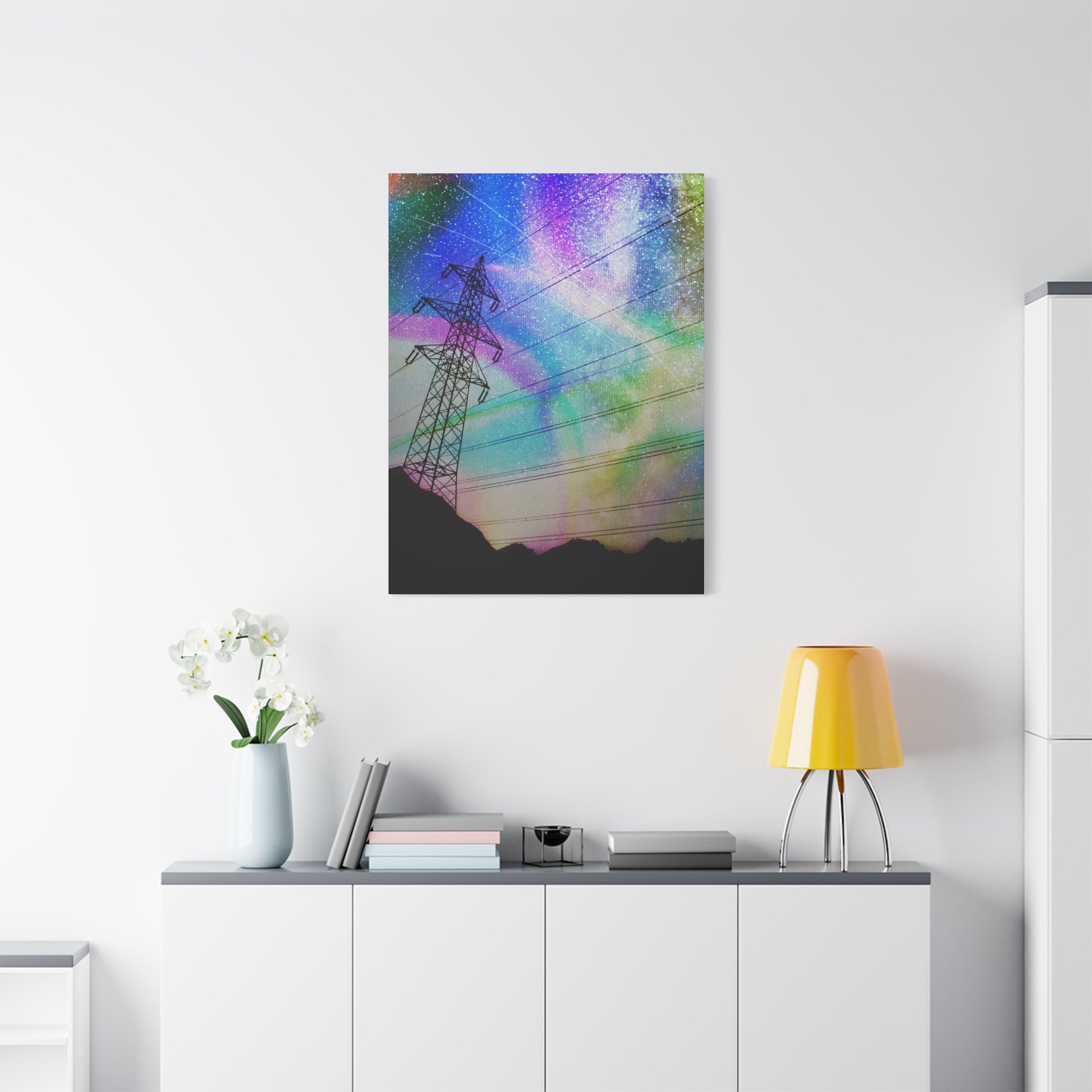 Solar Storm Canvas Wall Art - Vibrant Abstract Nebula Decor