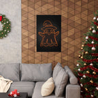 Cute Ghost Halloween Poster Print - Friendly Spooky Art