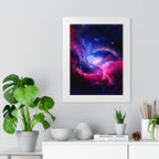 Light Nebula Framed Poster - Cosmic Cloud Space Wall Art