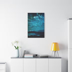 Serene Blue Sunrise Canvas Wall Art - Peaceful Misty Lake Decor
