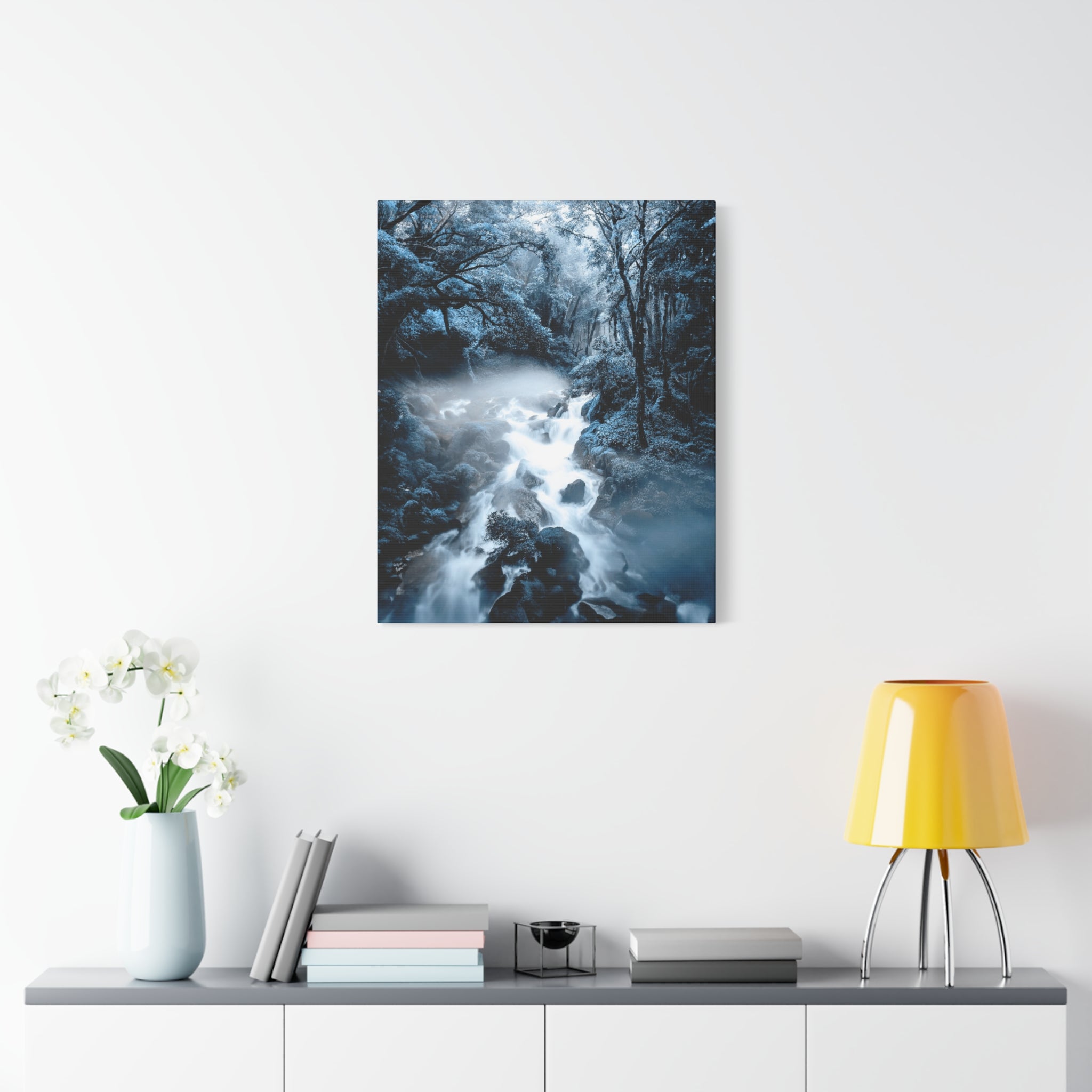 Frozen Forest Canvas Wall Art - Winter Wonderland Nature Decor