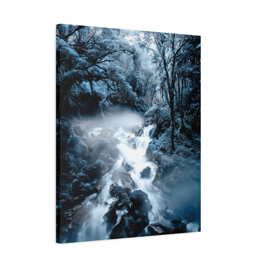 Frozen Forest Canvas Wall Art - Winter Wonderland Nature Decor
