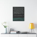 Life Is Worth It Canvas Wall Art - Abstract Symbolic Cyber Decor