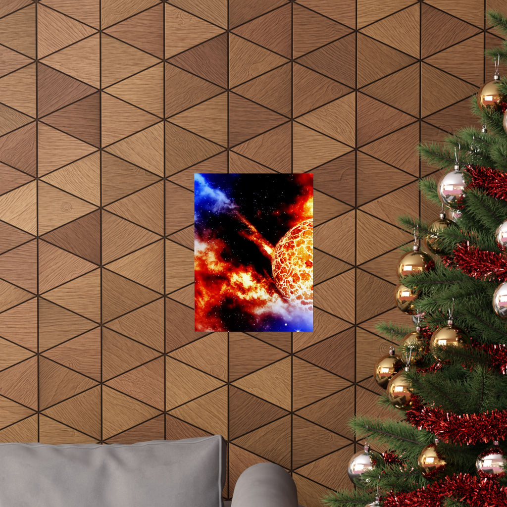 Solar Blast Poster - Cosmic Nebula Space Art Print