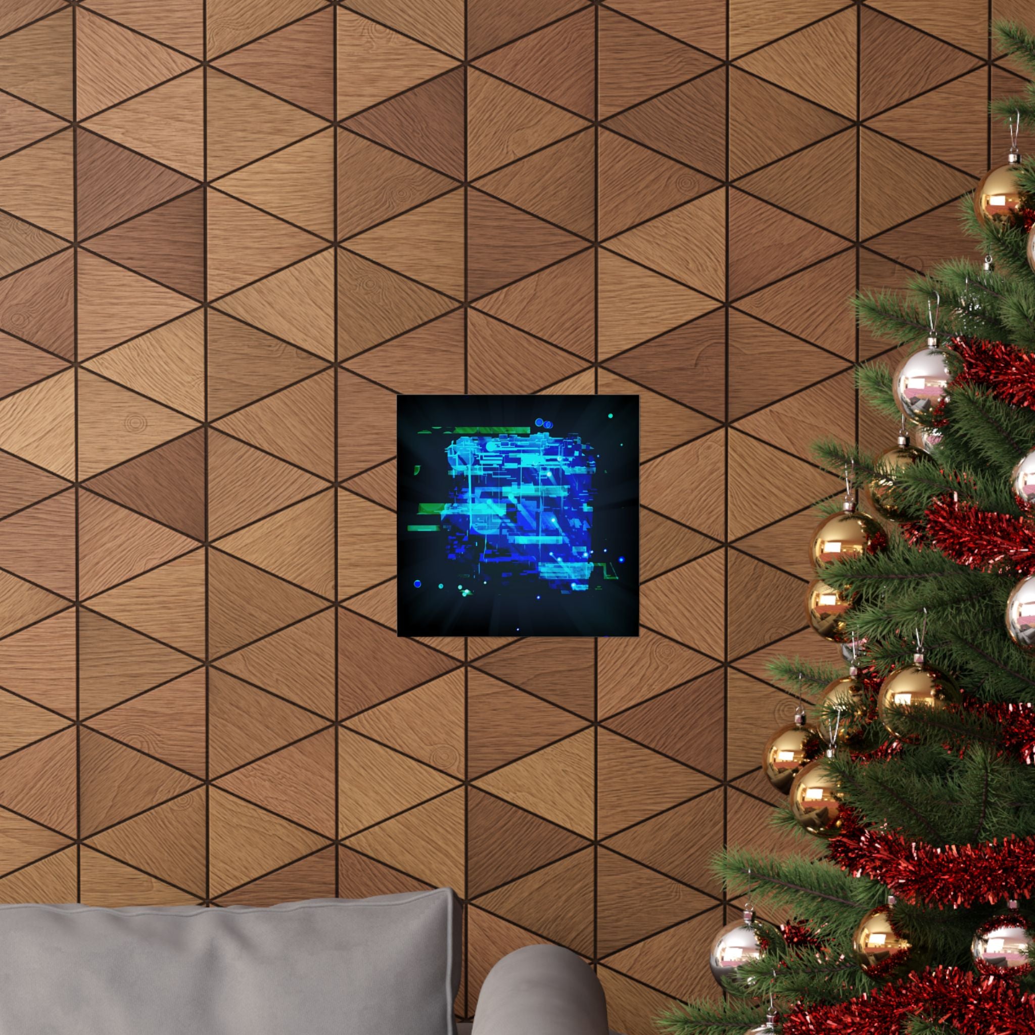 Vibrant Data Cube Matte Vertical Poster - Stunning Digital Art for Home Decor