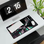 Cyberpunk Slick Street Mouse Pad - Neon Alley Desk Mat