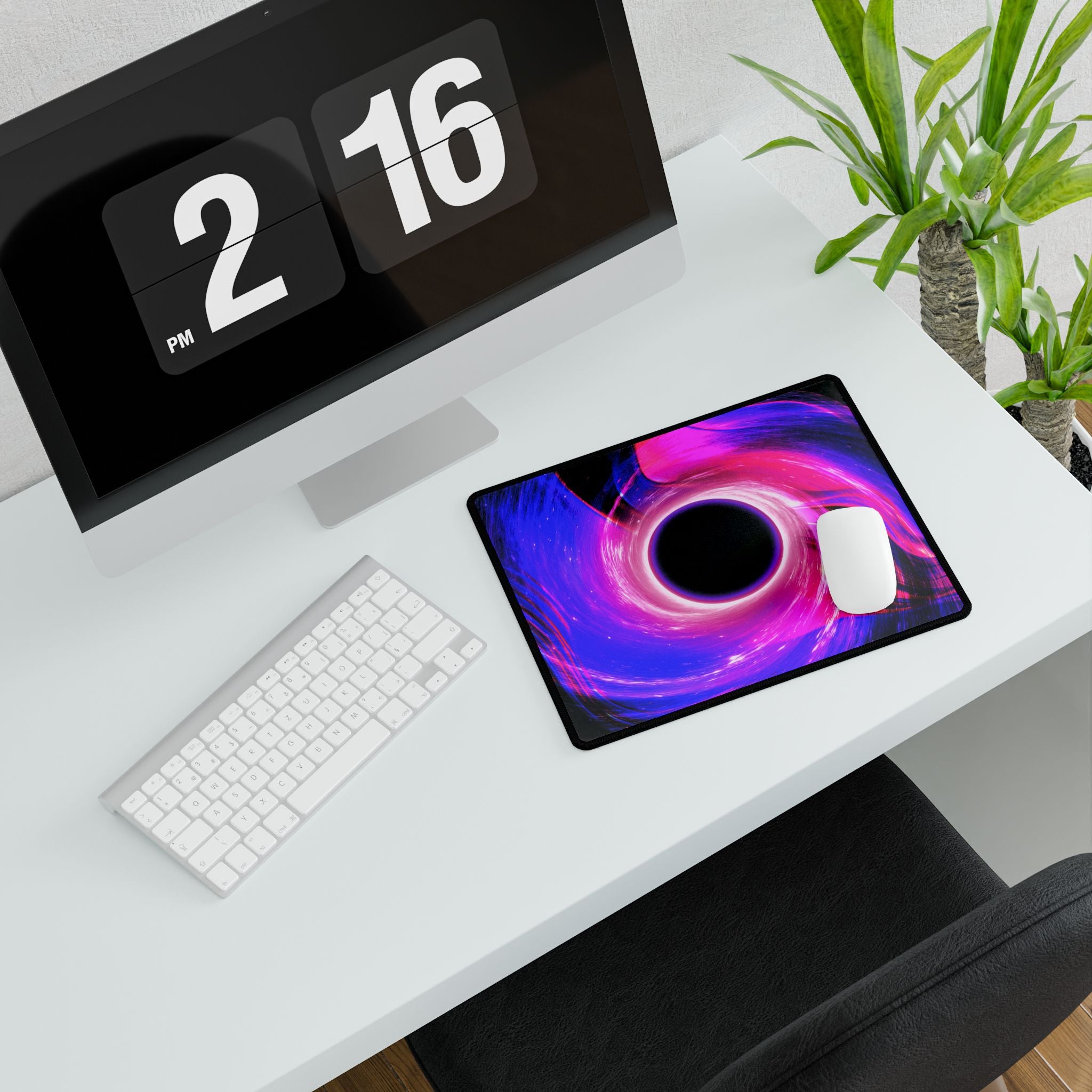 Purple Pink Wormhole Desk Mat - Special Edition Cosmic Mouse Pad