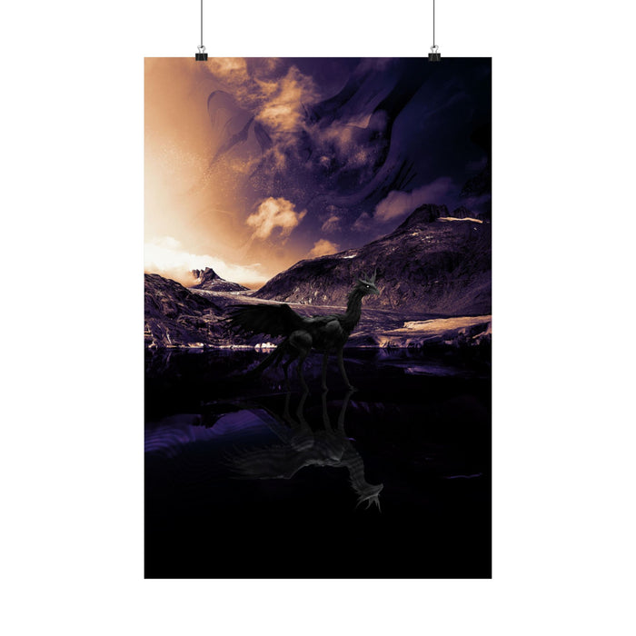 Baby Winged Dragon Poster Print - Fantasy Creature Art
