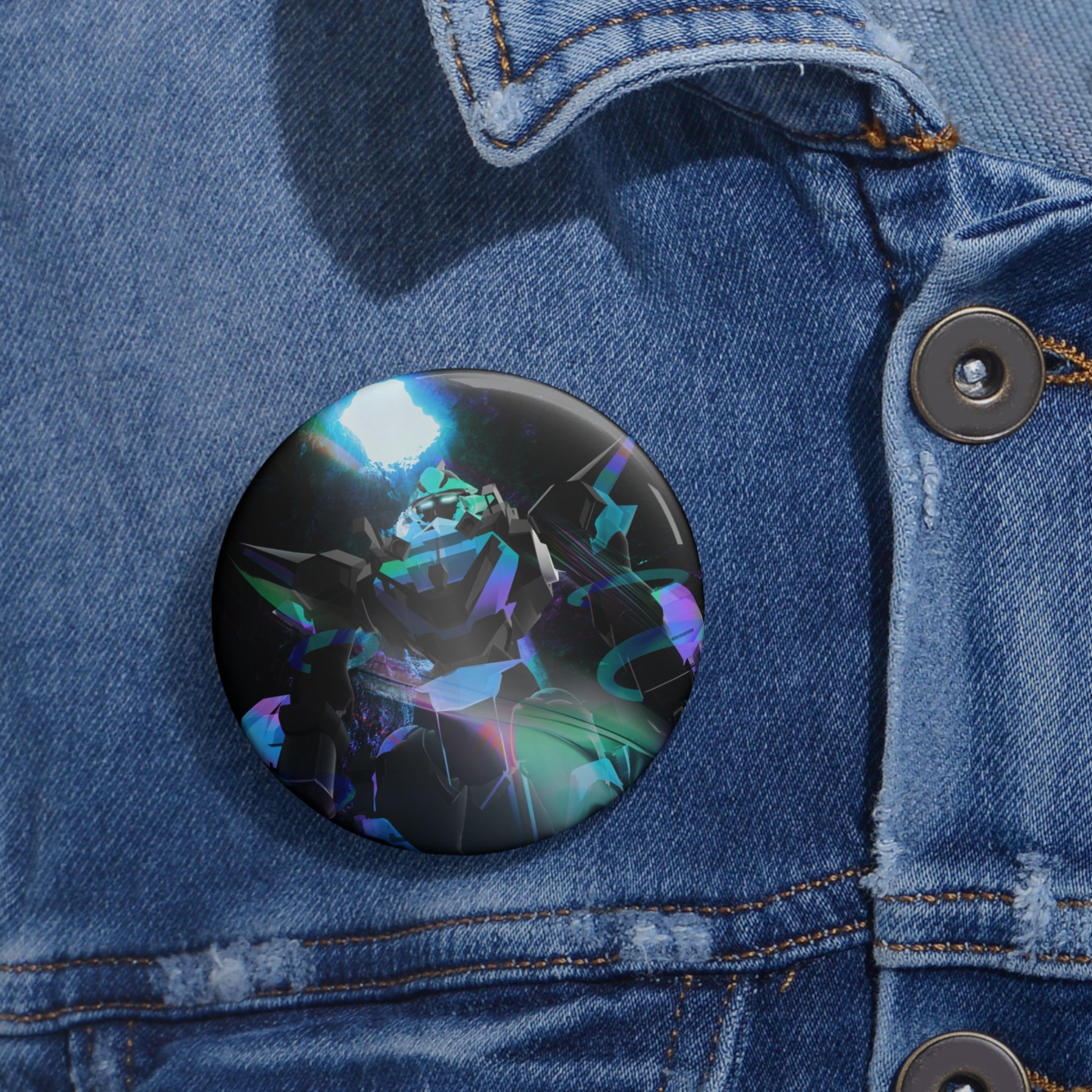 Top Secret Mech Robot Sci fi Art Pin