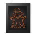 Cute Ghost Framed Poster - Halloween Kids Room Wall Art