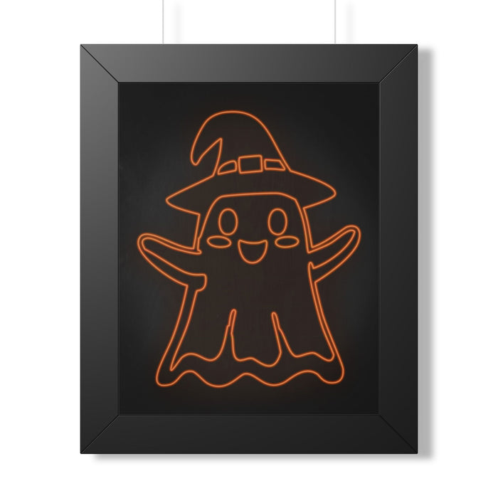 Cute Ghost Framed Poster - Halloween Kids Room Wall Art