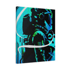 Grunge Paint Blast Canvas Wall Art - Abstract Graffiti Astronaut Decor
