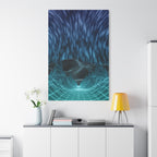 Cyber Wave Escape Canvas Art - Futuristic Neon Synthwave Decor