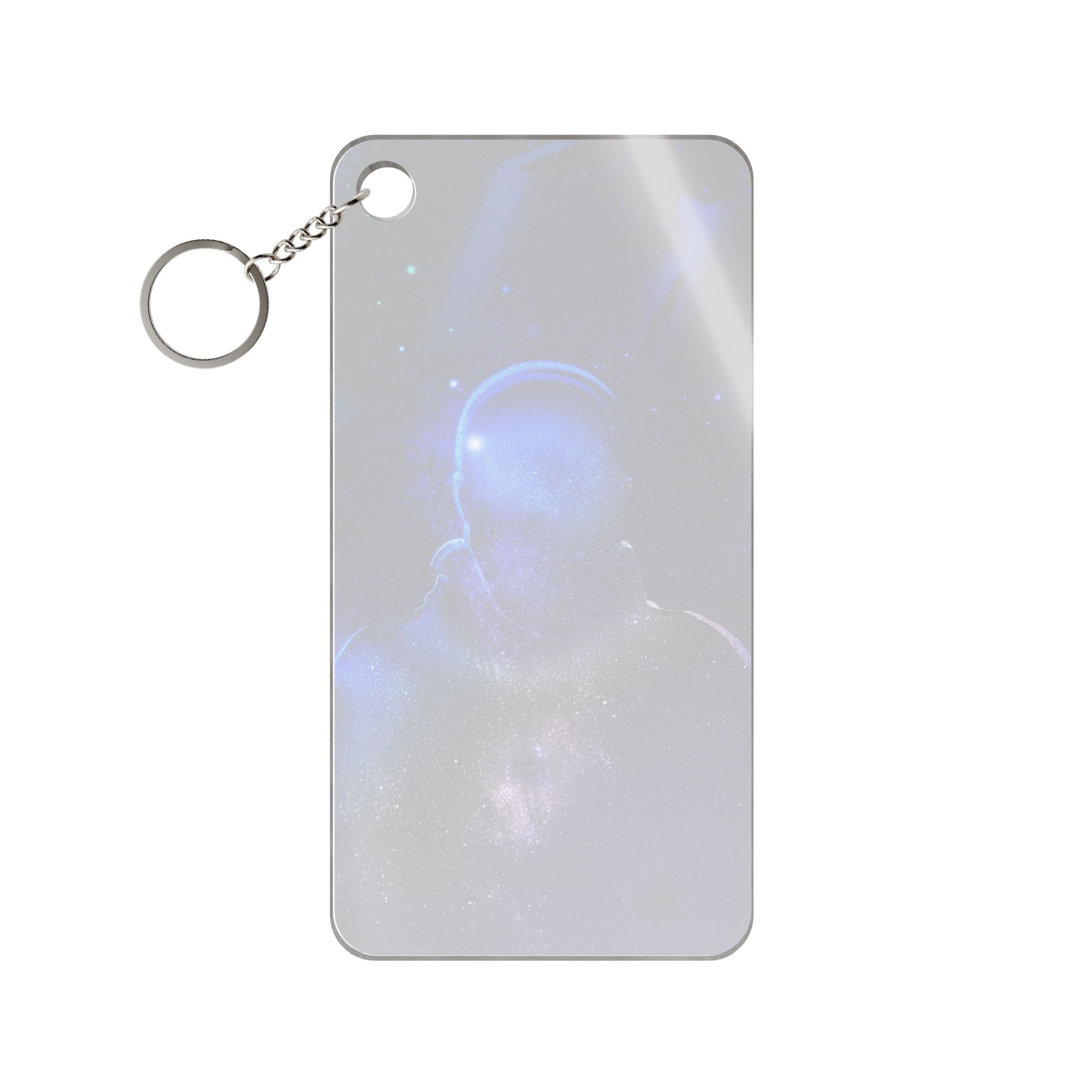 Figure in Space Keychain - Cosmic Silhouette Acrylic Charm