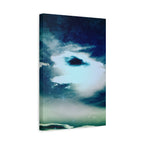 Sunset Space Mountains Canvas Art | Retro Vaporwave Galactic Landscape Wall Decor