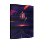 Abandoned City Canvas Wall Art - Sci-Fi Desert Ruins Decor